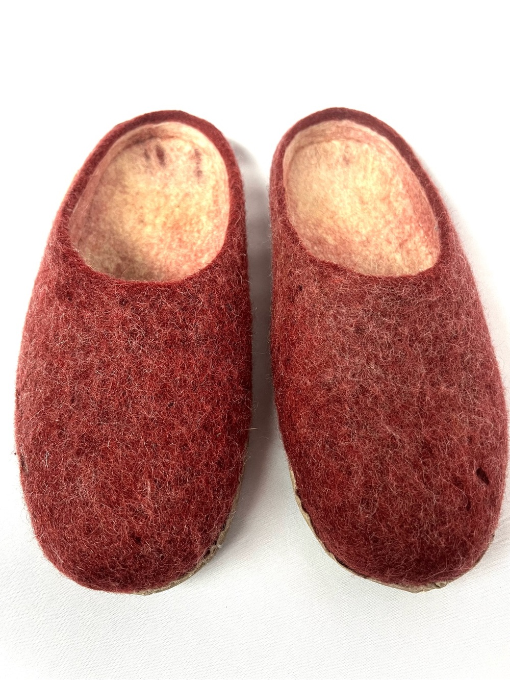 Nootkas Wool Felt Clog Slippers Red EU 40 Women’s 9–9.5